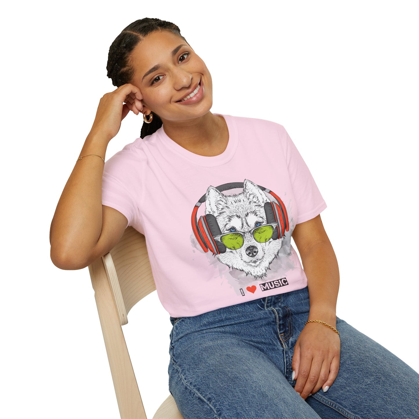 I love Music Animals Shirts, Shirt with Animals, Animals with Headphones Shirt