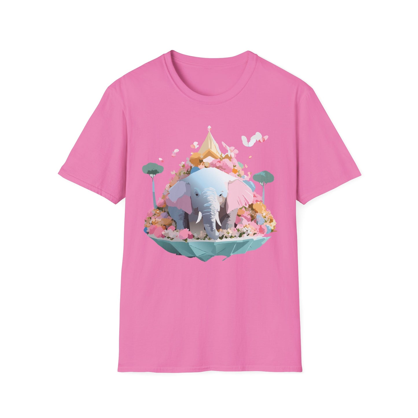 Elephant Shirt, T Shirt with Elephant, Elephant on T Shirt, T Shirt with Animation, Animals Tee Shirt