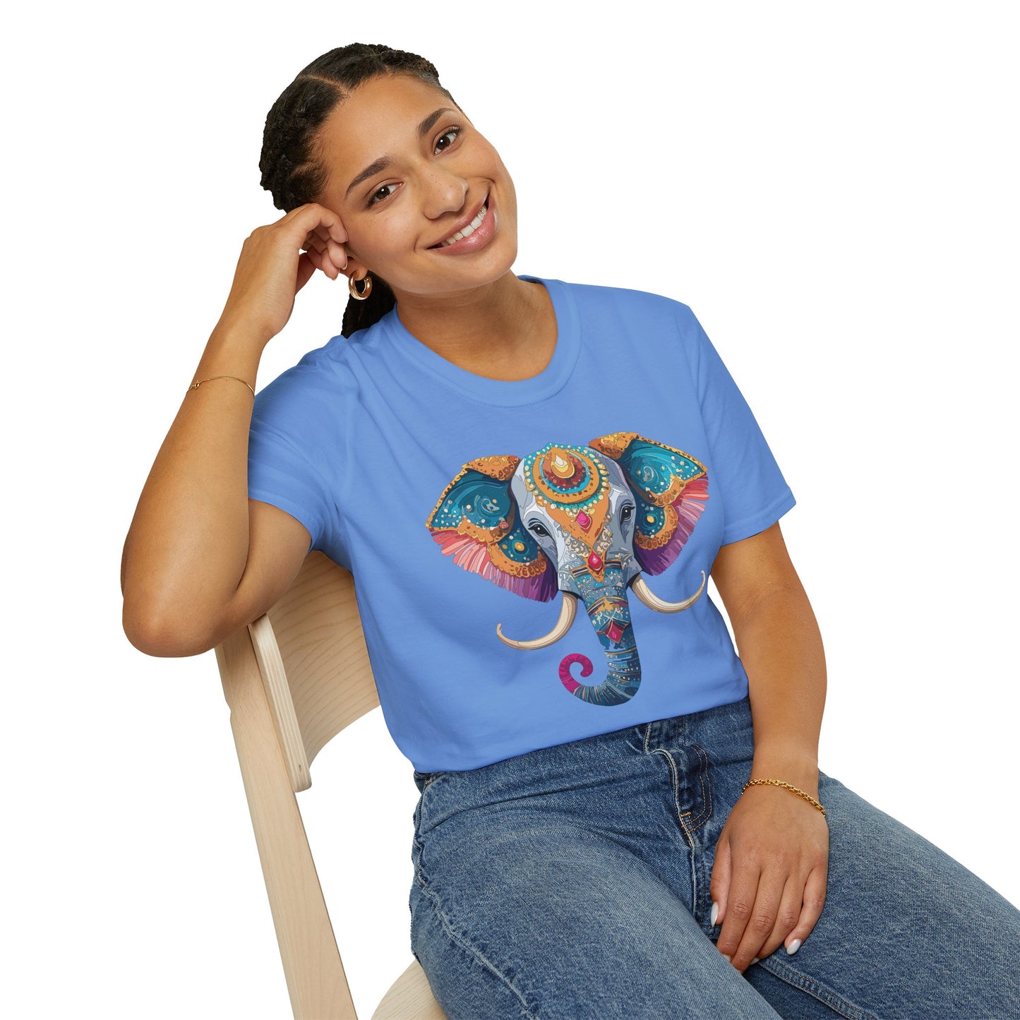 Elephant Shirt, T Shirt with Elephant, Elephant on T Shirt, T Shirt with Animation, Animals Tee Shirt