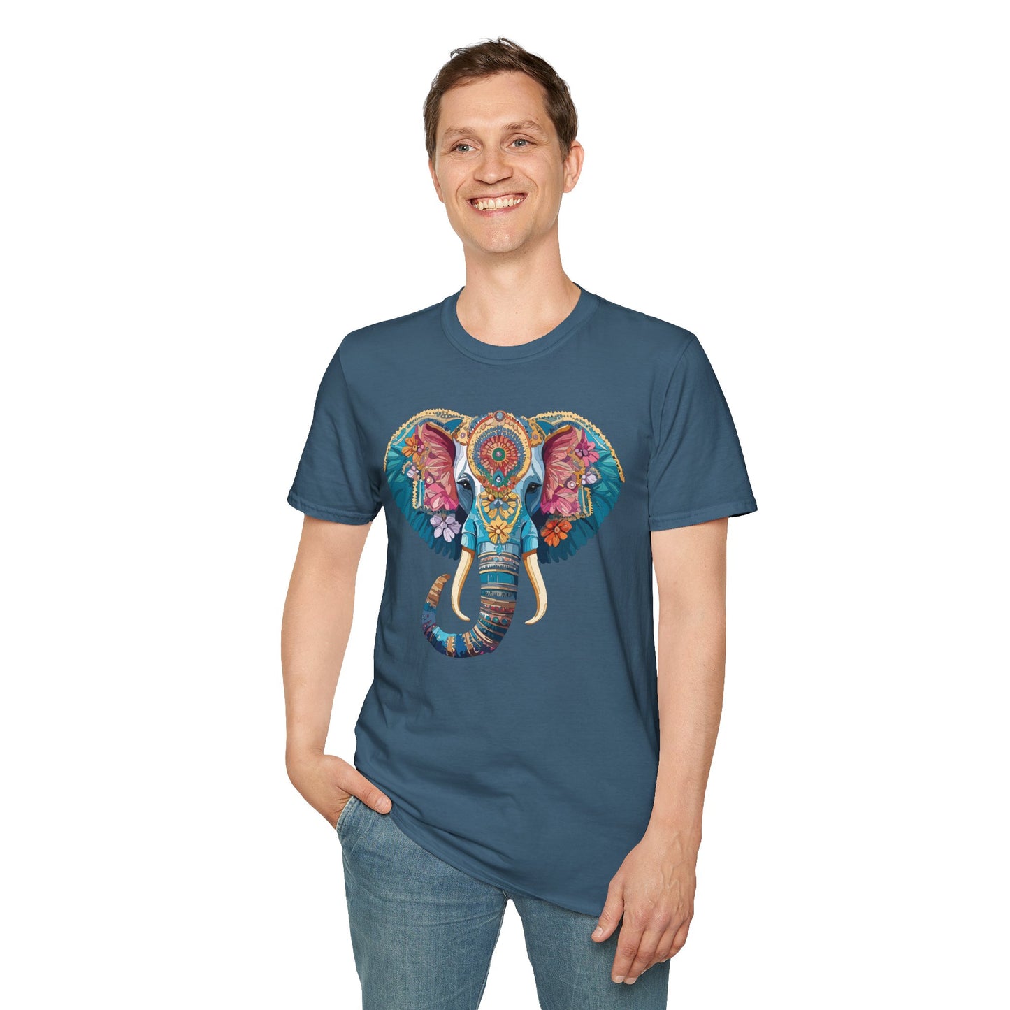 Elephant Shirt, T Shirt with Elephant, Elephant on T Shirt, T Shirt with Animation, Animals Tee Shirt