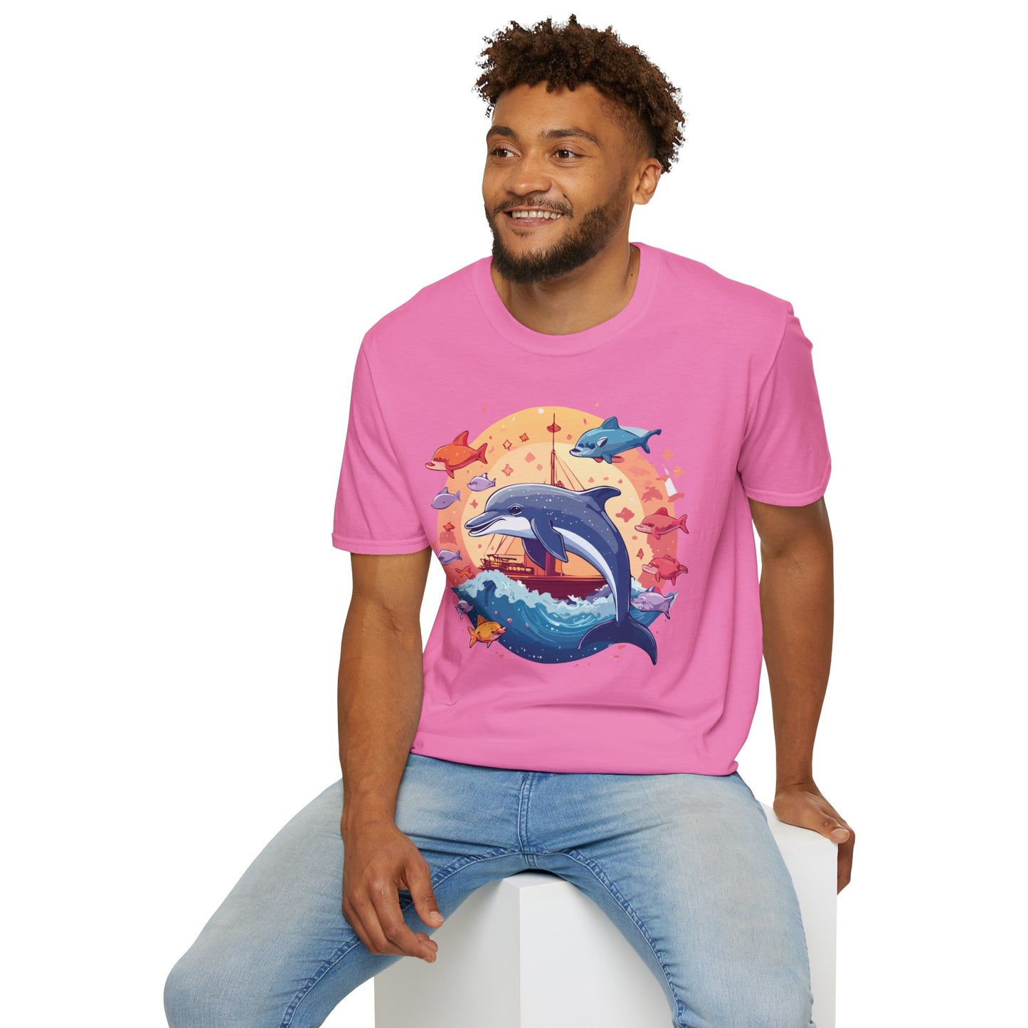 Dolphin Shirts, Shirt with Dolphin, Fish Tee Shirt, Animal Shirt
