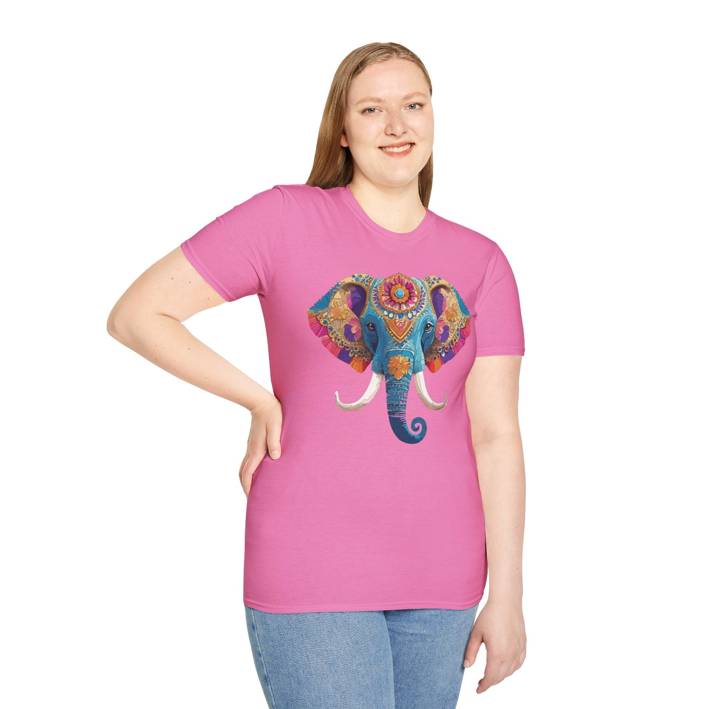 Elephant Shirt, T Shirt with Elephant, Elephant on T Shirt, T Shirt with Animation, Animals Tee Shirt