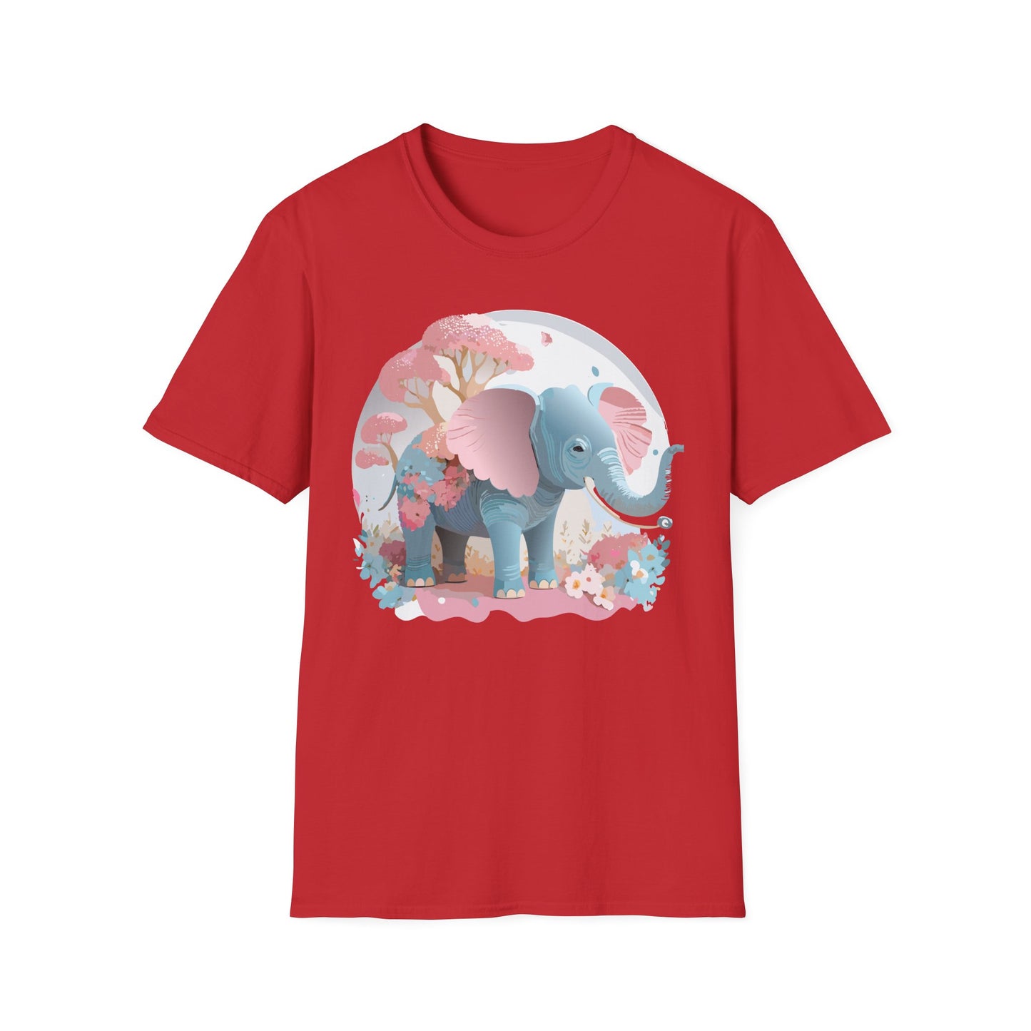 Elephant Shirt, T Shirt with Elephant, Elephant on T Shirt, T Shirt with Animation, Animals Tee Shirt