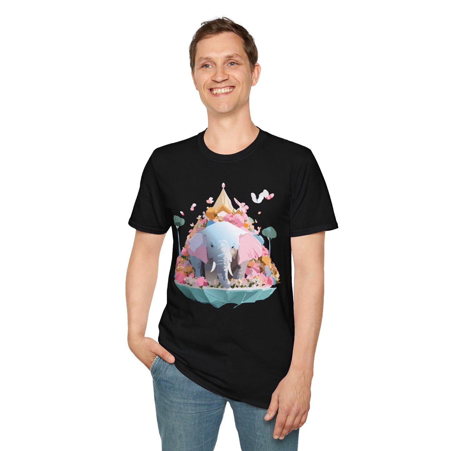 Elephant Shirt, T Shirt with Elephant, Elephant on T Shirt, T Shirt with Animation, Animals Tee Shirt