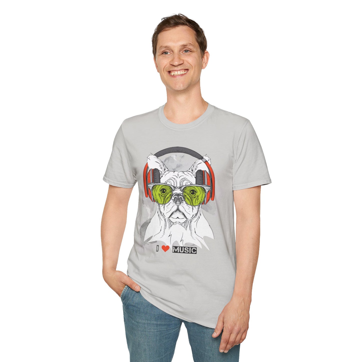 I love Music Animals Shirts, Shirt with Animals, Animals with Headphones Shirt