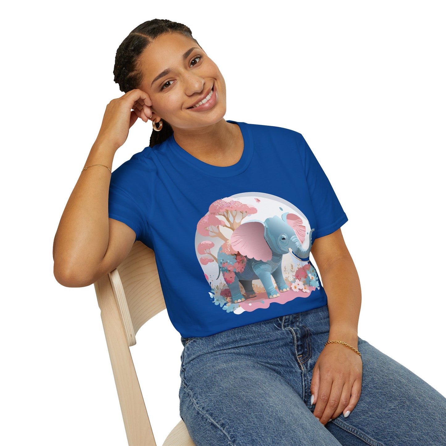 Elephant Shirt, T Shirt with Elephant, Elephant on T Shirt, T Shirt with Animation, Animals Tee Shirt