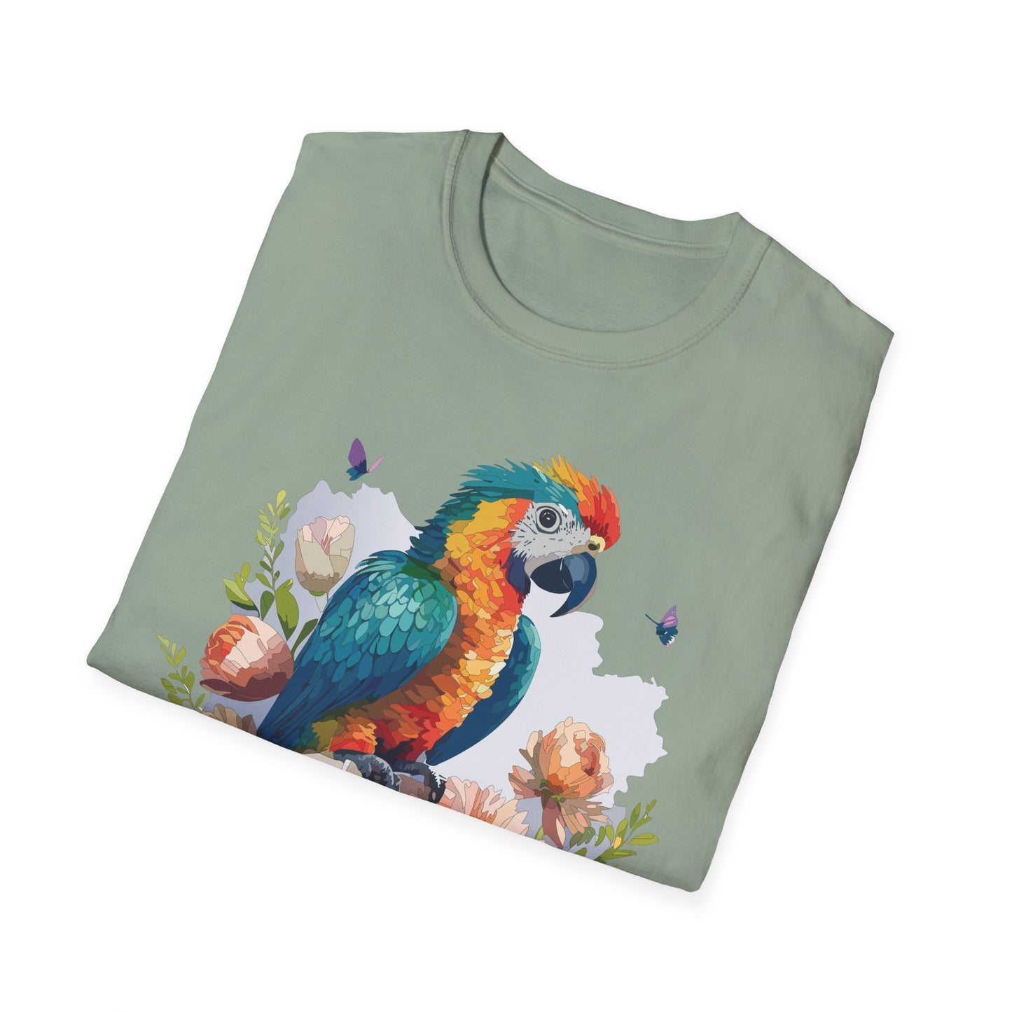 Bird T-Shirt, Floral Bird T Shirt, Shirt with Bird, Shirt with Animal