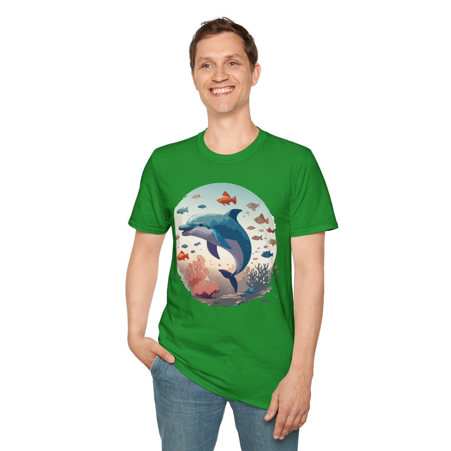 Dolphin Shirts, Shirt with Dolphin, Fish Tee Shirt, Animal Shirt