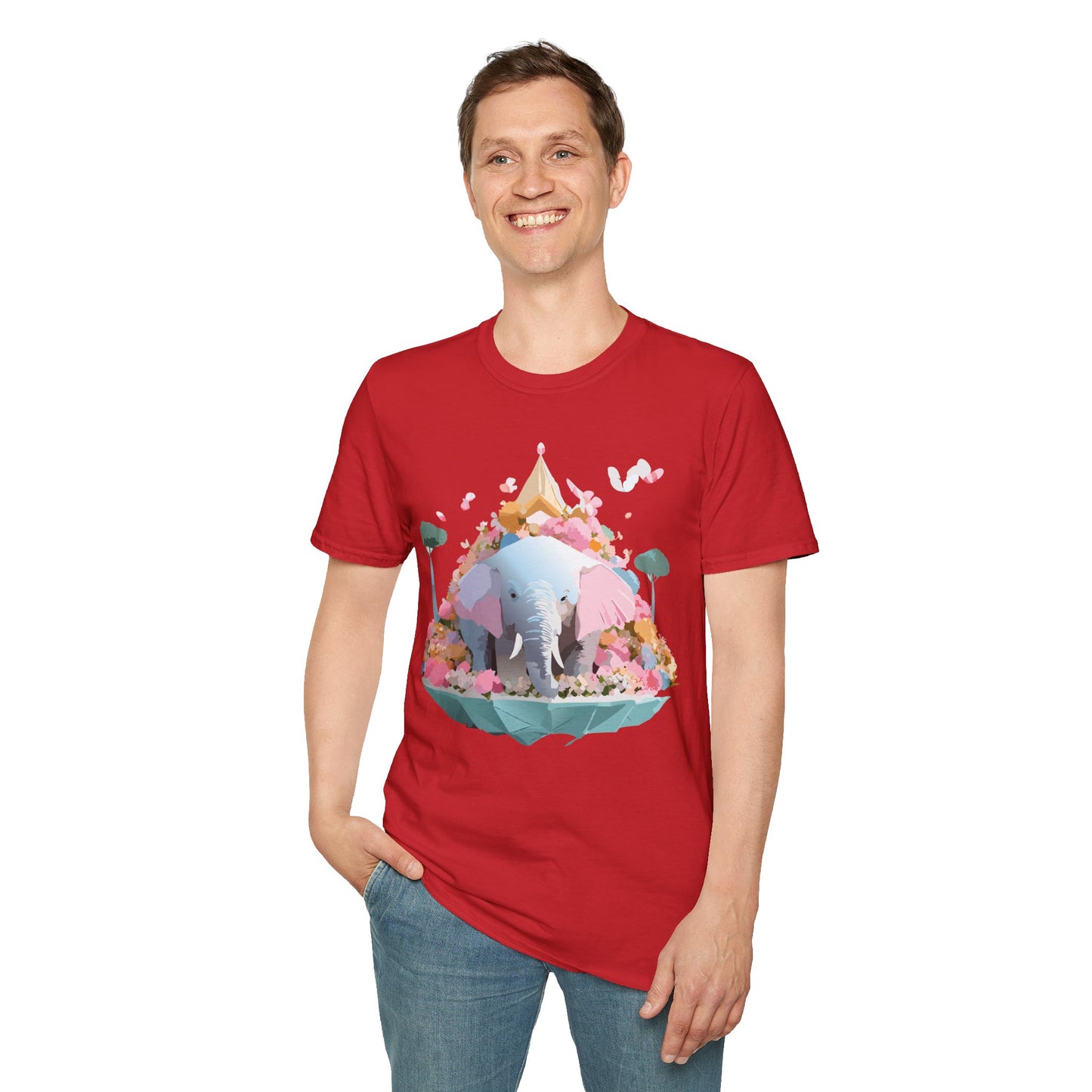 Elephant Shirt, T Shirt with Elephant, Elephant on T Shirt, T Shirt with Animation, Animals Tee Shirt
