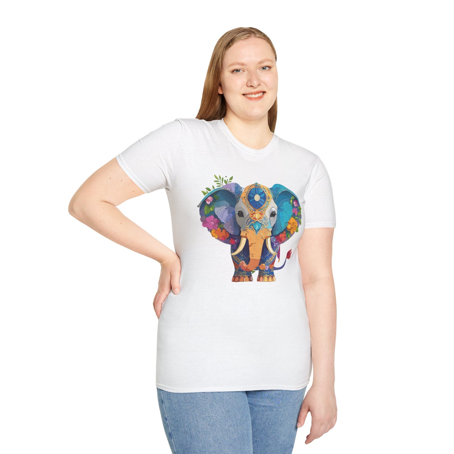 Elephant Shirt, T Shirt with Elephant, Elephant on T Shirt, T Shirt with Animation, Animals Tee Shirt