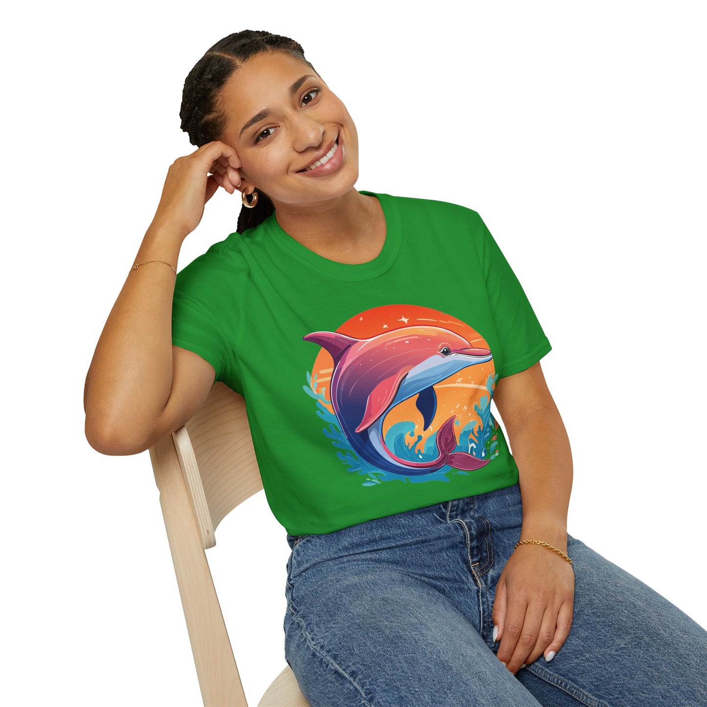 Dolphin Shirts, Shirt with Dolphin, Fish Tee Shirt, Animal Shirt