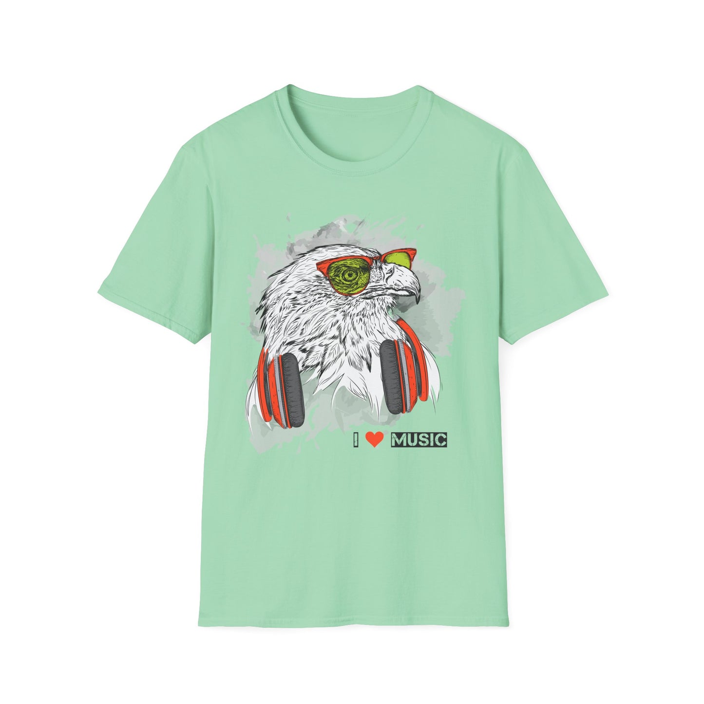 I love Music Animals Shirts, Shirt with Animals, Animals with Headphones Shirt