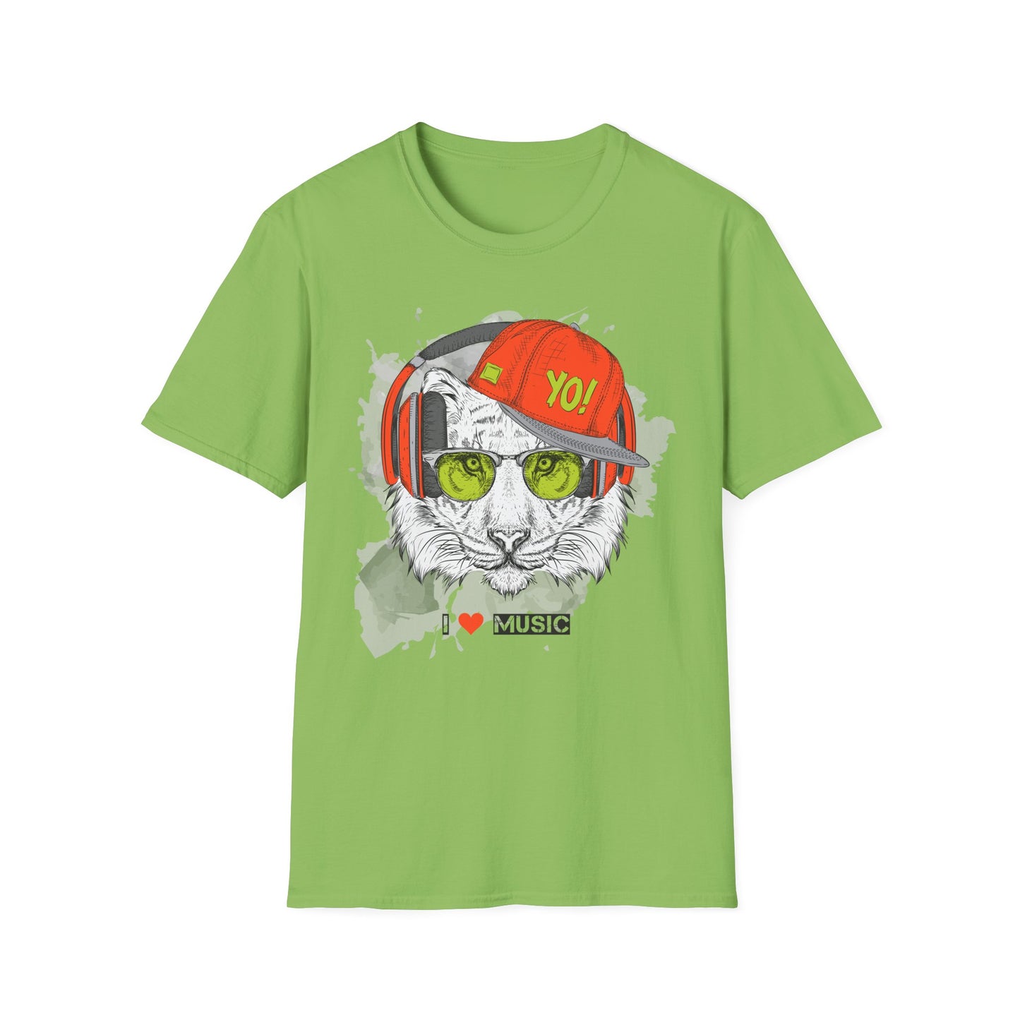 I love Music Animals Shirts, Shirt with Animals, Animals with Headphones Shirt