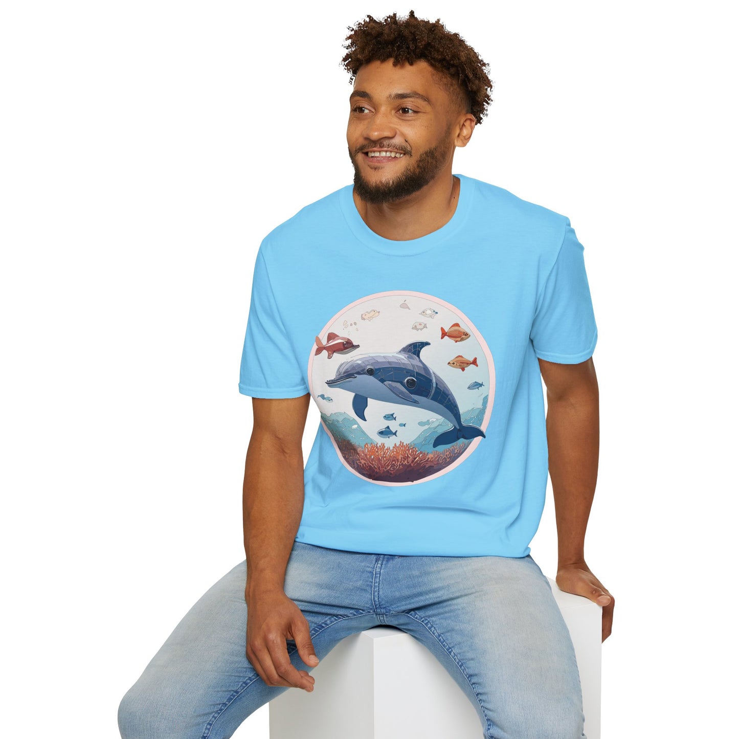 Dolphin Shirts, Shirt with Dolphin, Fish Tee Shirt, Animal Shirt