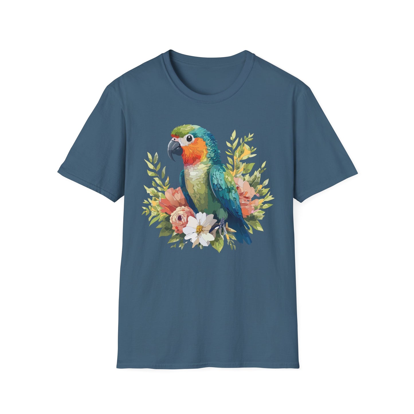 Bird T-Shirt, Floral Bird T Shirt, Shirt with Bird, Shirt with Animal