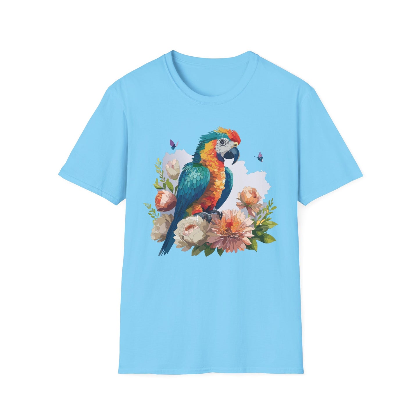 Bird T-Shirt, Floral Bird T Shirt, Shirt with Bird, Shirt with Animal
