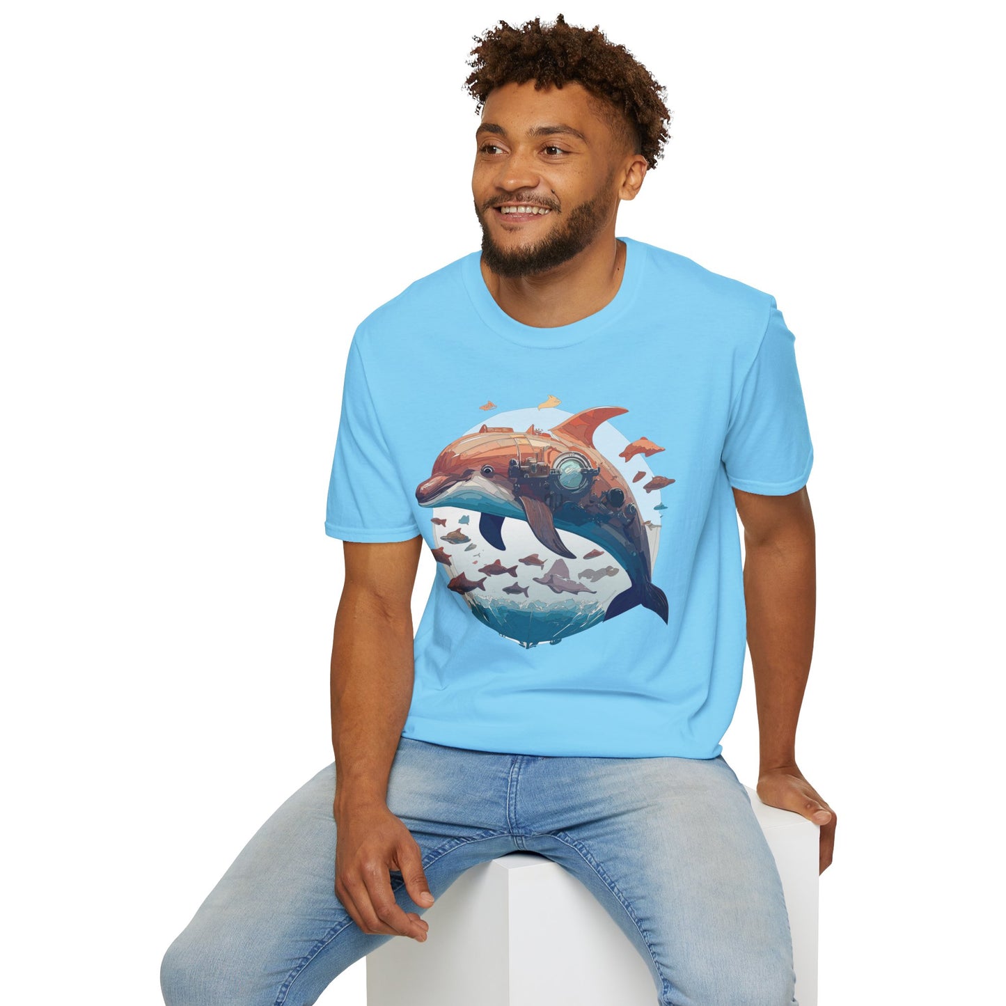 Dolphin Shirts, Shirt with Dolphin, Fish Tee Shirt, Animal Shirt