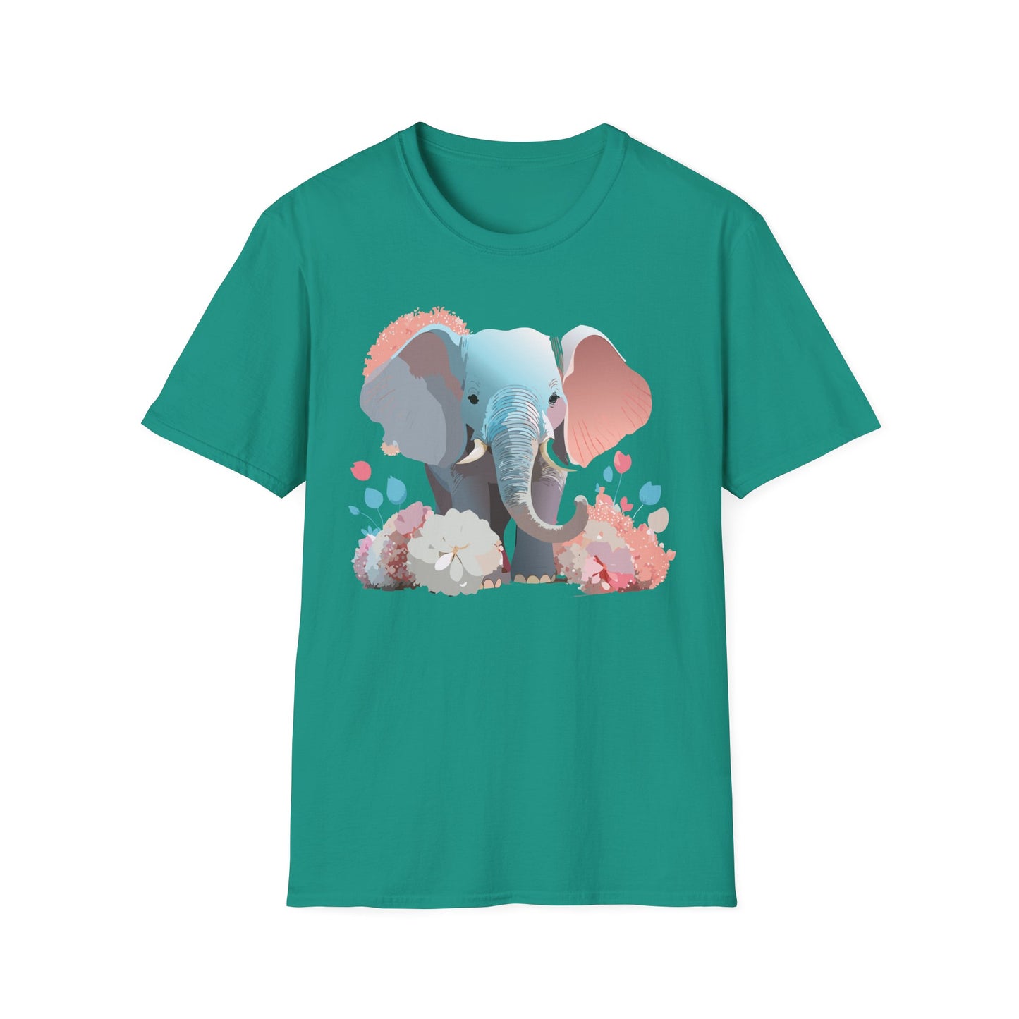 Elephant Shirt, T Shirt with Elephant, Elephant on T Shirt, T Shirt with Animation, Animals Tee Shirt