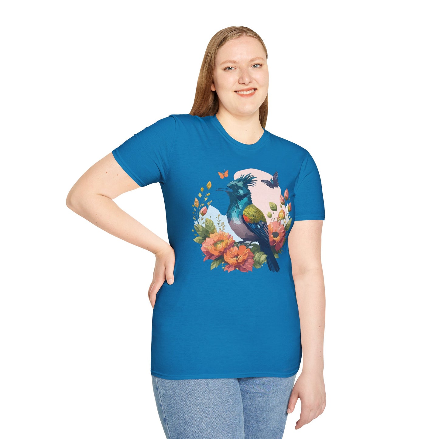Bird T-Shirt, Floral Bird T Shirt, Shirt with Bird, Shirt with Animal