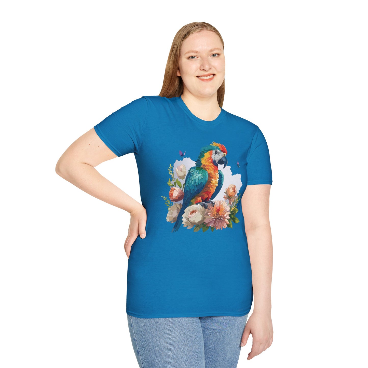 Bird T-Shirt, Floral Bird T Shirt, Shirt with Bird, Shirt with Animal