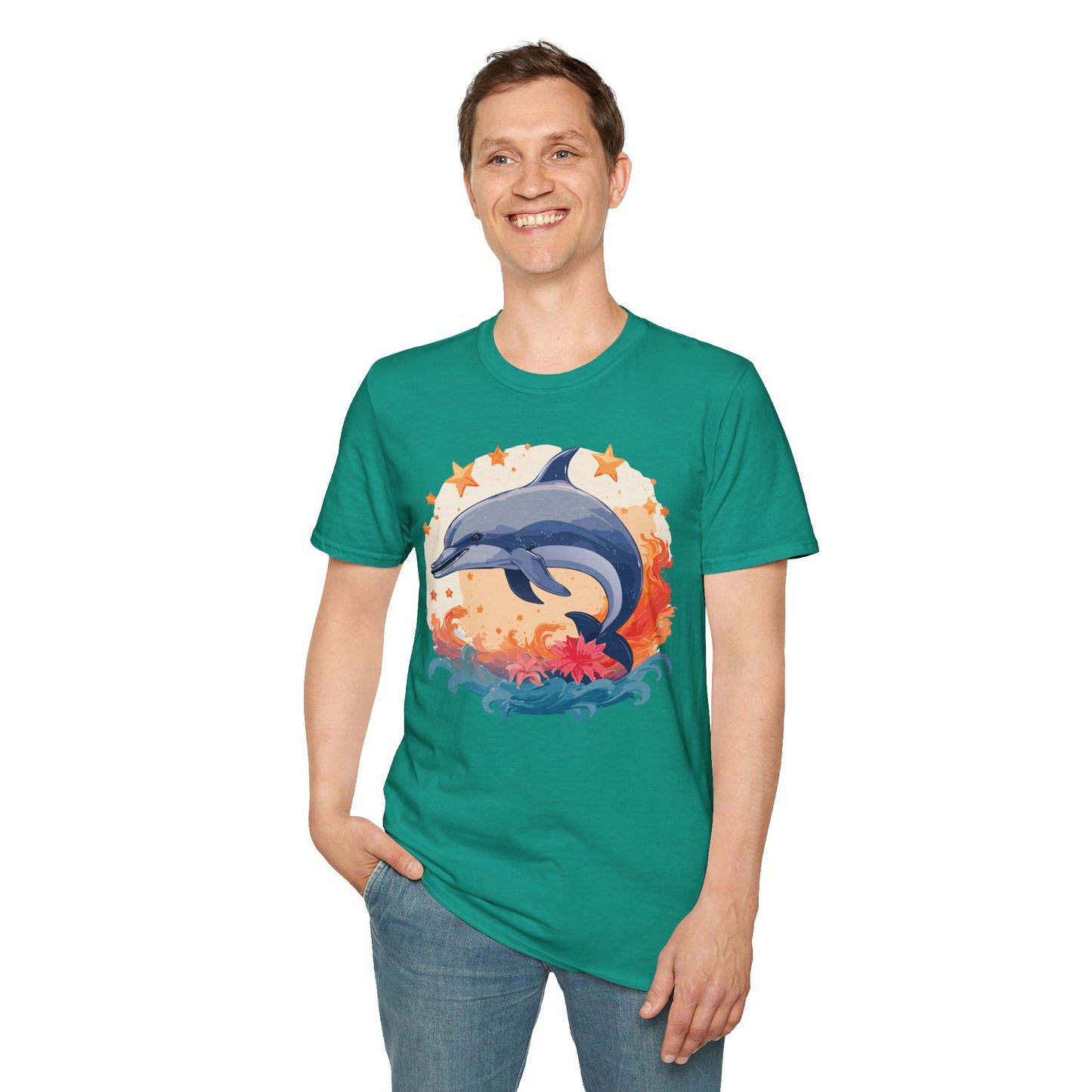 Dolphin Shirts, Shirt with Dolphin, Fish Tee Shirt, Animal Shirt