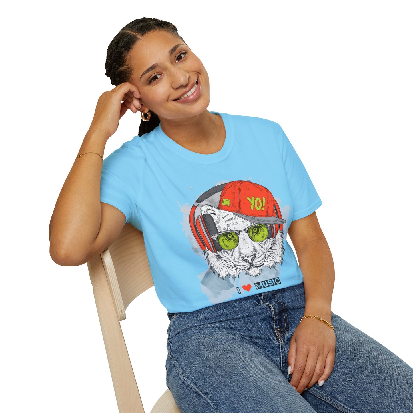 I love Music Animals Shirts, Shirt with Animals, Animals with Headphones Shirt