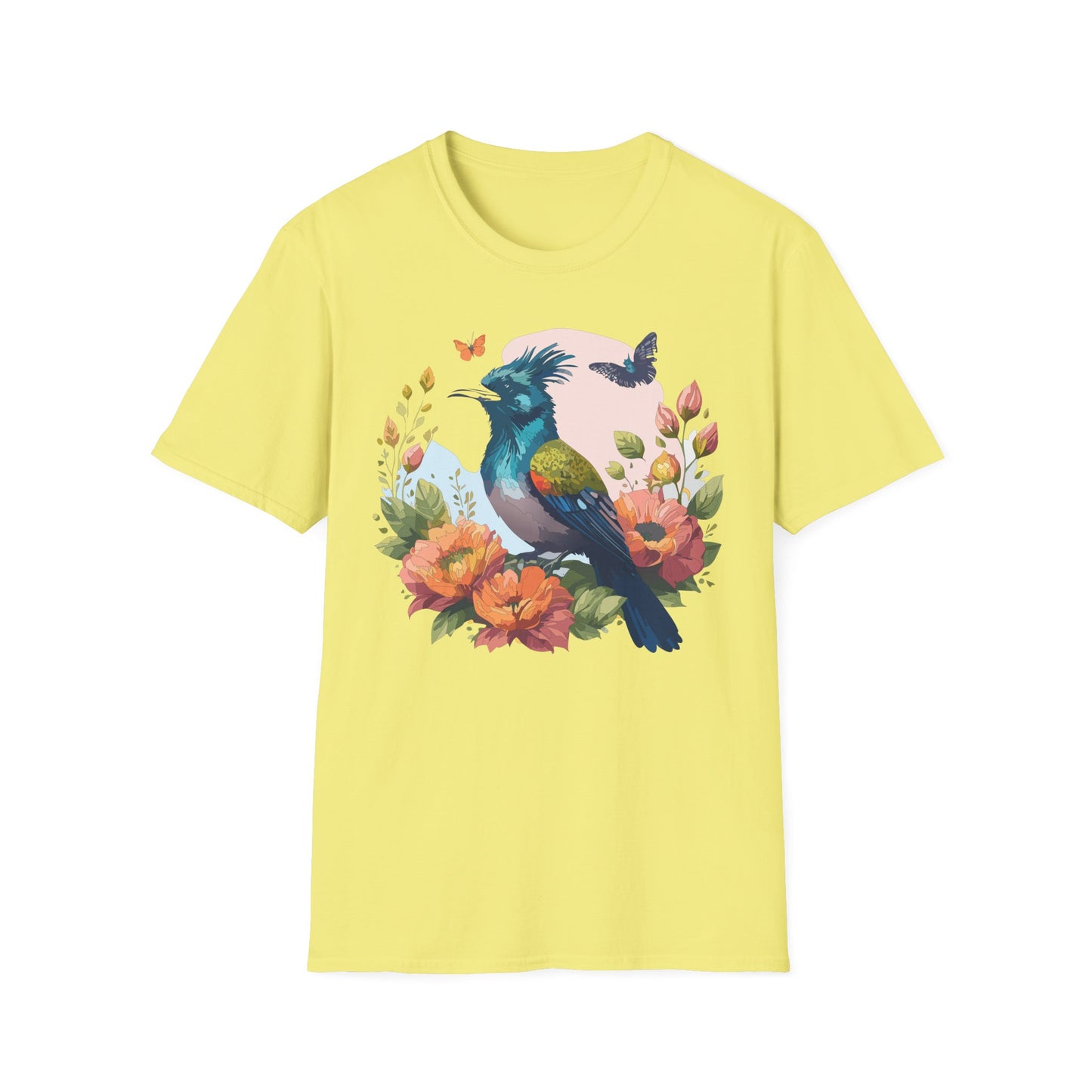 Bird T-Shirt, Floral Bird T Shirt, Shirt with Bird, Shirt with Animal