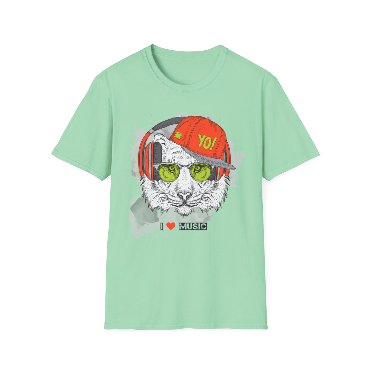 I love Music Animals Shirts, Shirt with Animals, Animals with Headphones Shirt