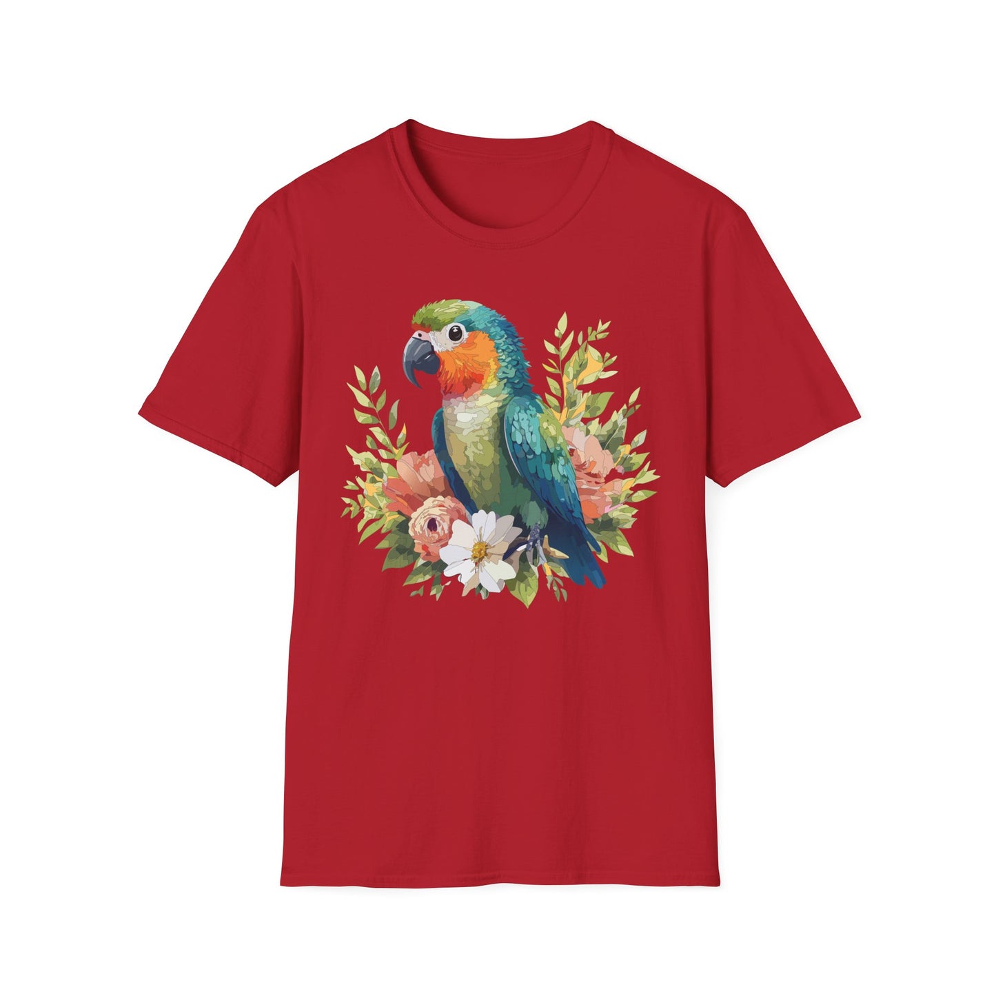 Bird T-Shirt, Floral Bird T Shirt, Shirt with Bird, Shirt with Animal