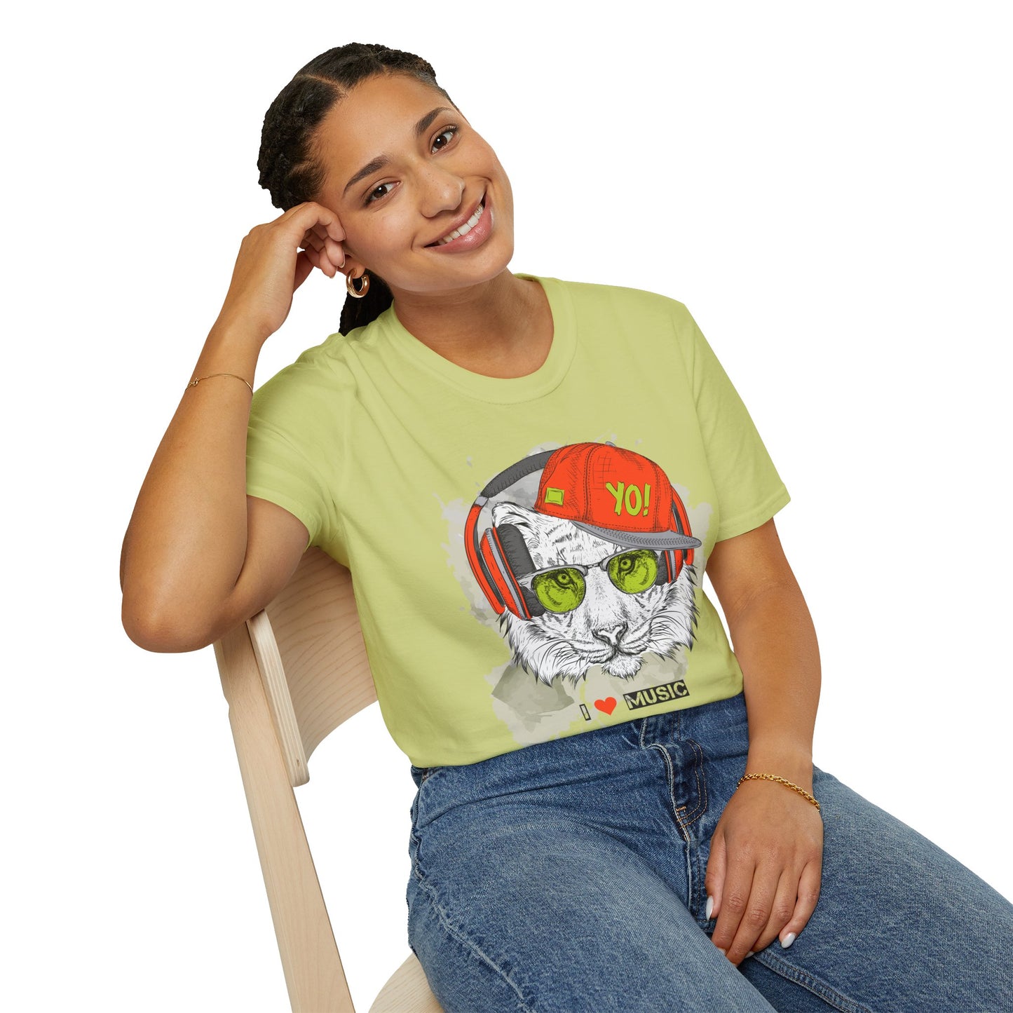 I love Music Animals Shirts, Shirt with Animals, Animals with Headphones Shirt