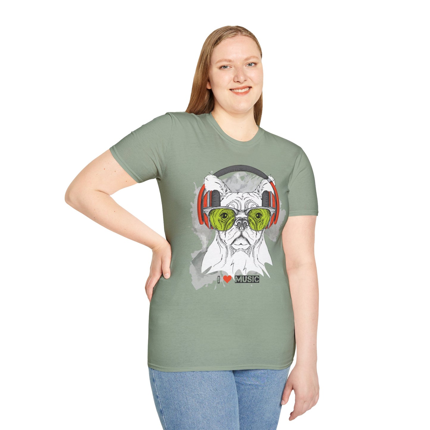 I love Music Animals Shirts, Shirt with Animals, Animals with Headphones Shirt