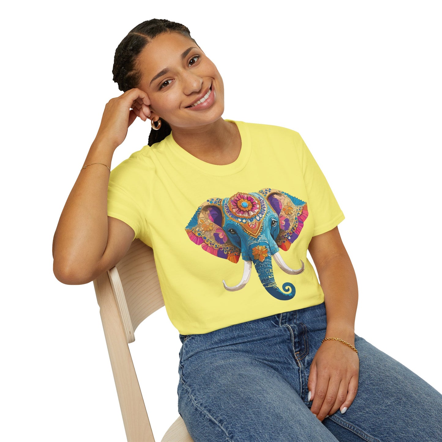 Elephant Shirt, T Shirt with Elephant, Elephant on T Shirt, T Shirt with Animation, Animals Tee Shirt