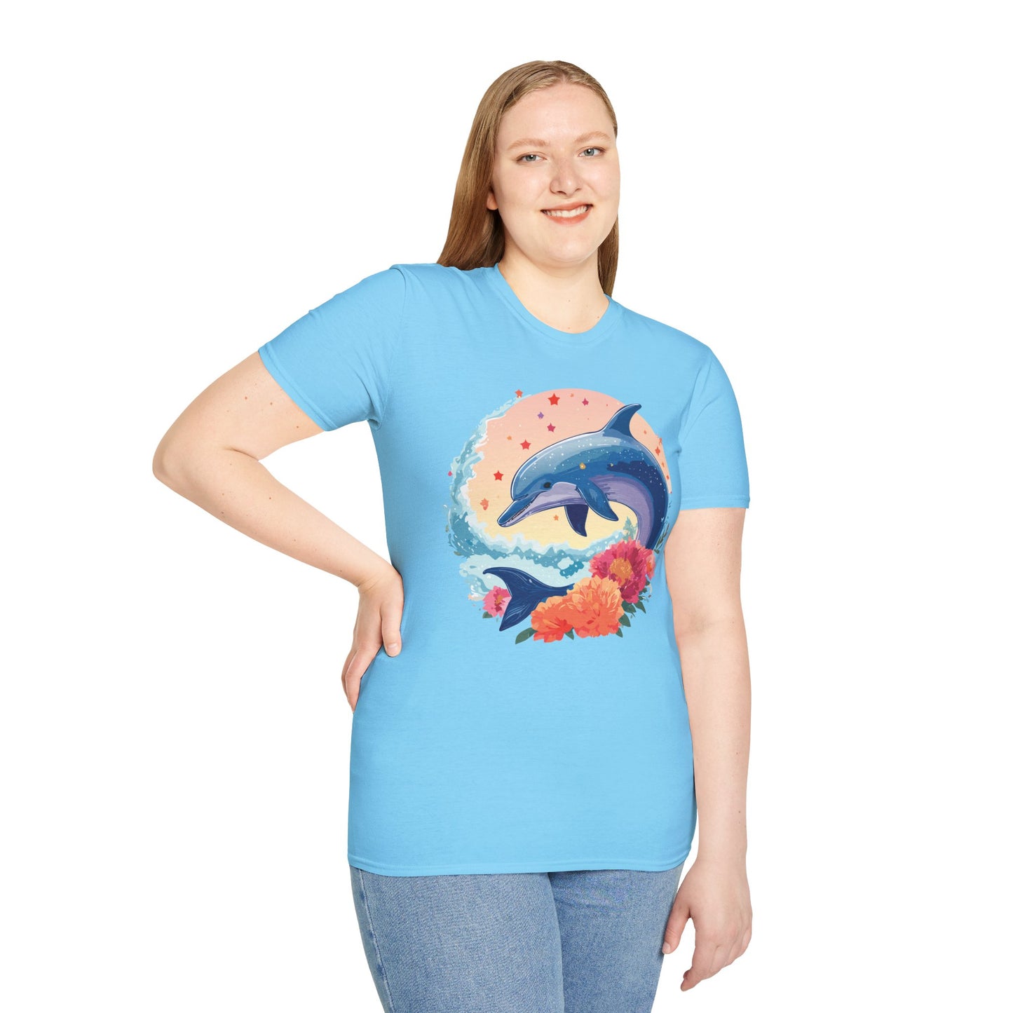 Dolphin Shirts, Shirt with Dolphin, Fish Tee Shirt, Animal Shirt