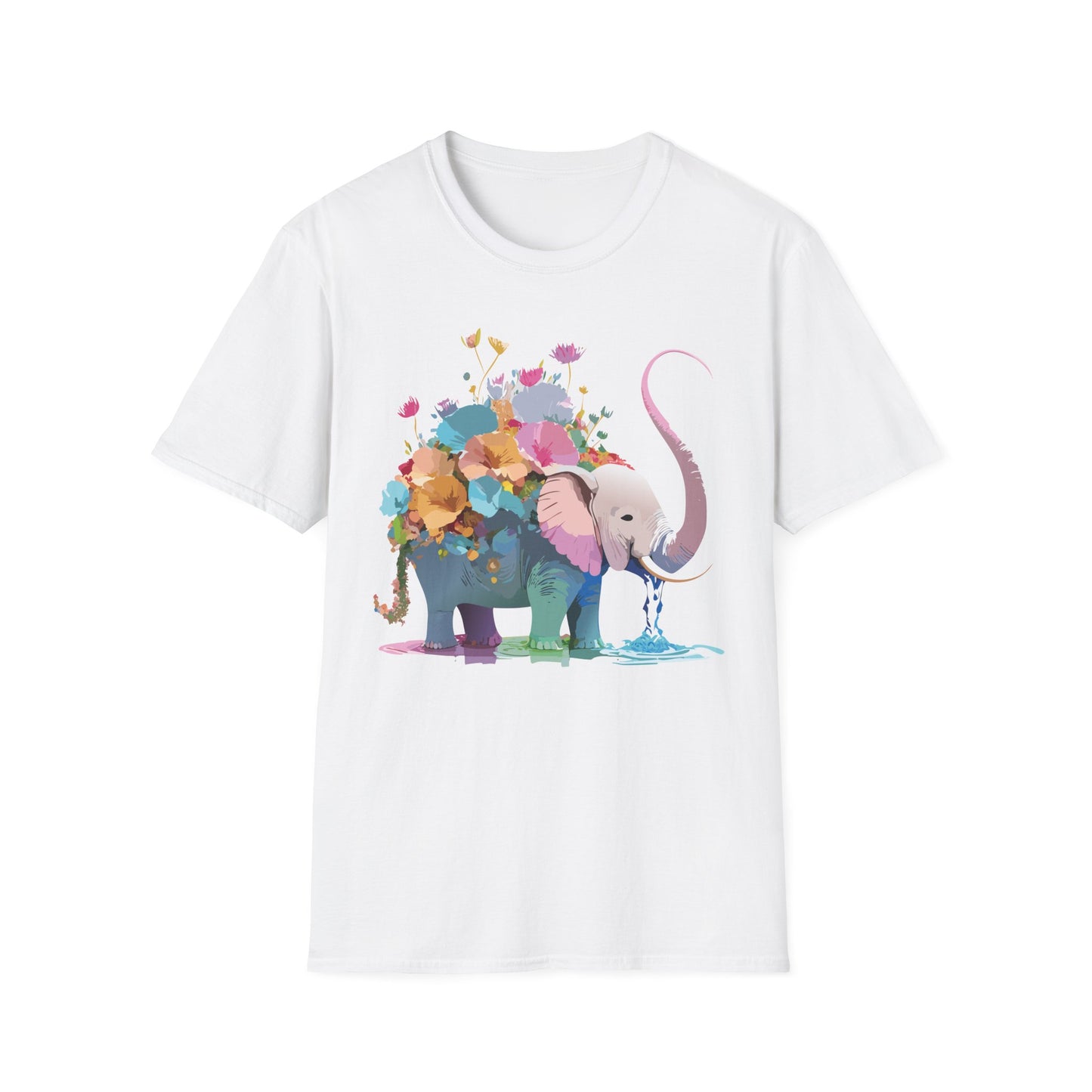 Elephant Shirt, T Shirt with Elephant, Elephant on T Shirt, T Shirt with Animation, Animals Tee Shirt