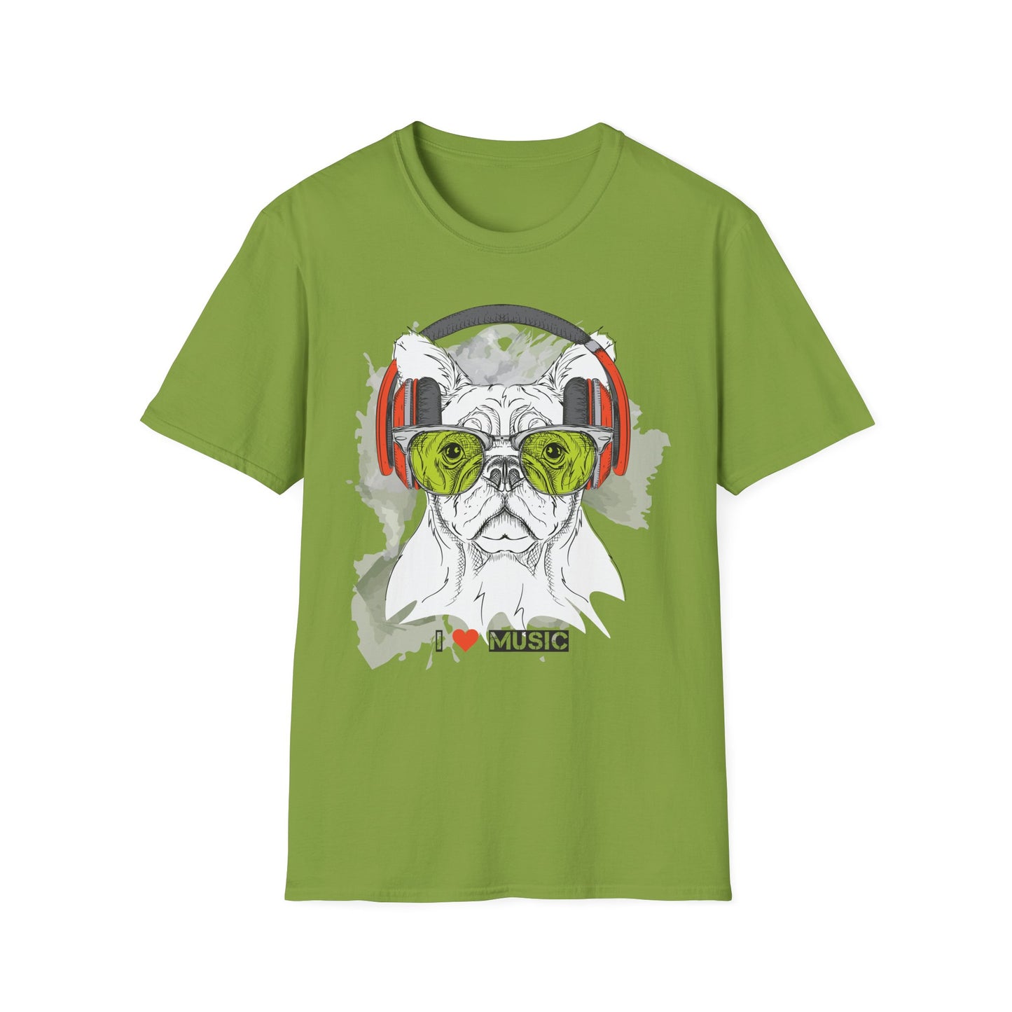 I love Music Animals Shirts, Shirt with Animals, Animals with Headphones Shirt