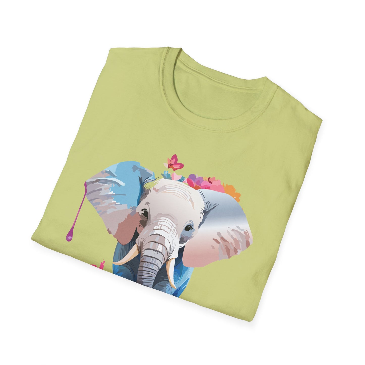 Elephant Shirt, T Shirt with Elephant, Elephant on T Shirt, T Shirt with Animation, Animals Tee Shirt