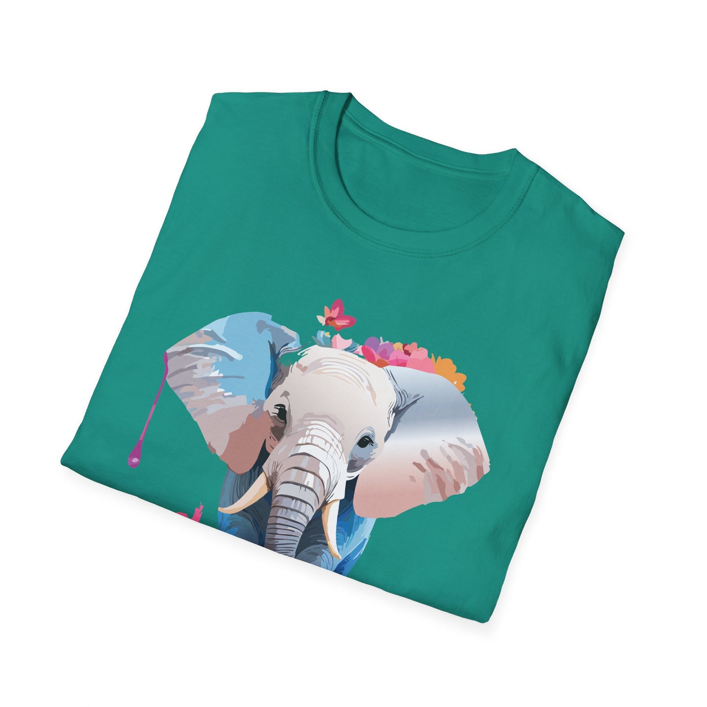 Elephant Shirt, T Shirt with Elephant, Elephant on T Shirt, T Shirt with Animation, Animals Tee Shirt