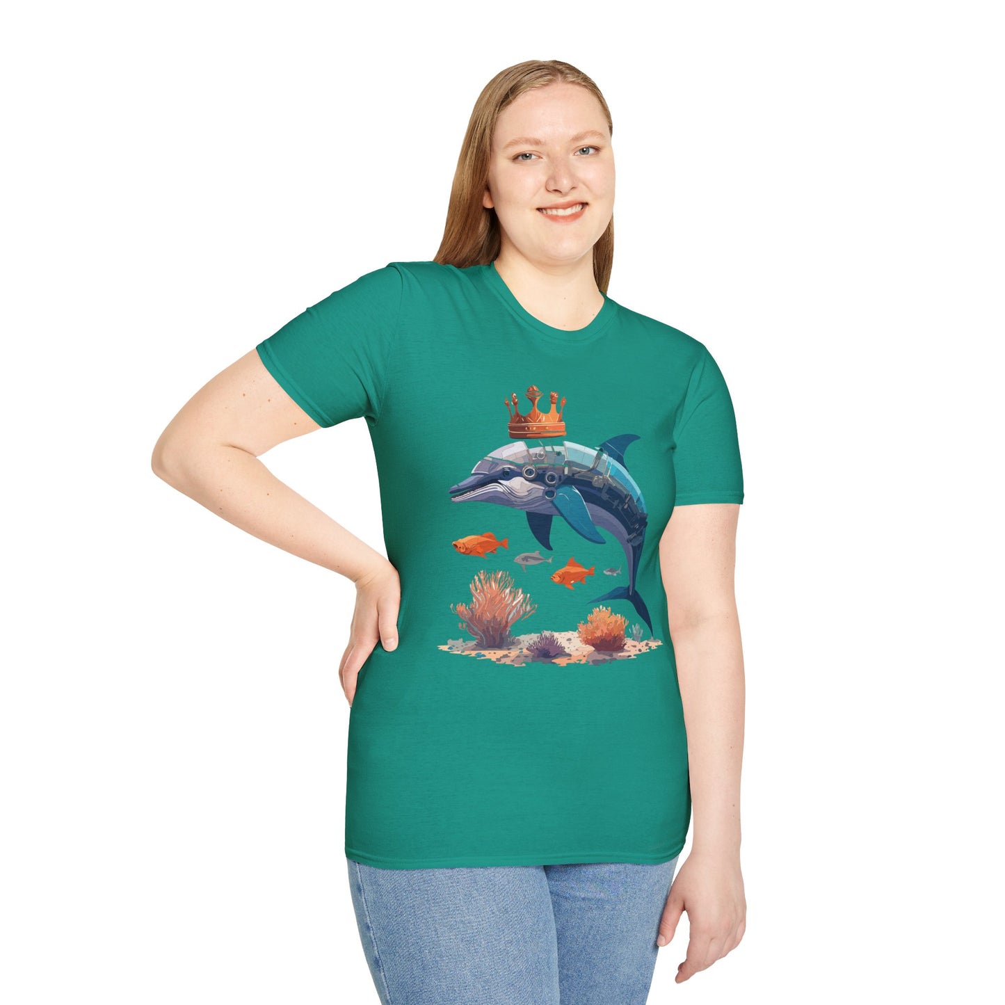 Dolphin Shirts, Shirt with Dolphin, Fish Tee Shirt, Animal Shirt