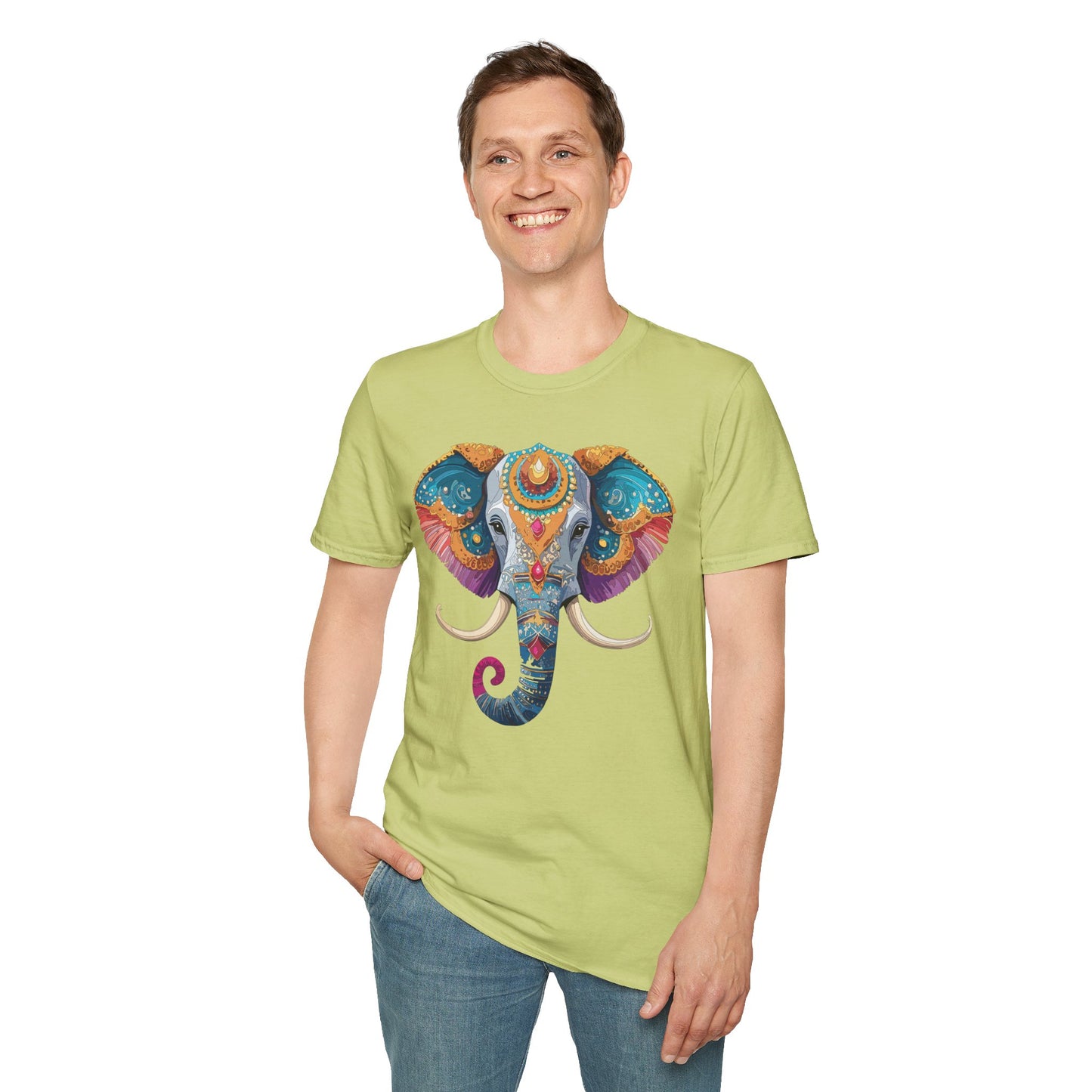 Elephant Shirt, T Shirt with Elephant, Elephant on T Shirt, T Shirt with Animation, Animals Tee Shirt