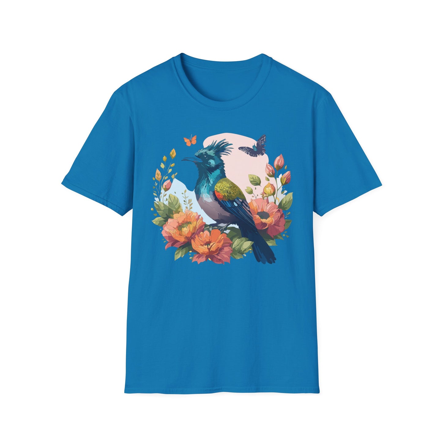 Bird T-Shirt, Floral Bird T Shirt, Shirt with Bird, Shirt with Animal