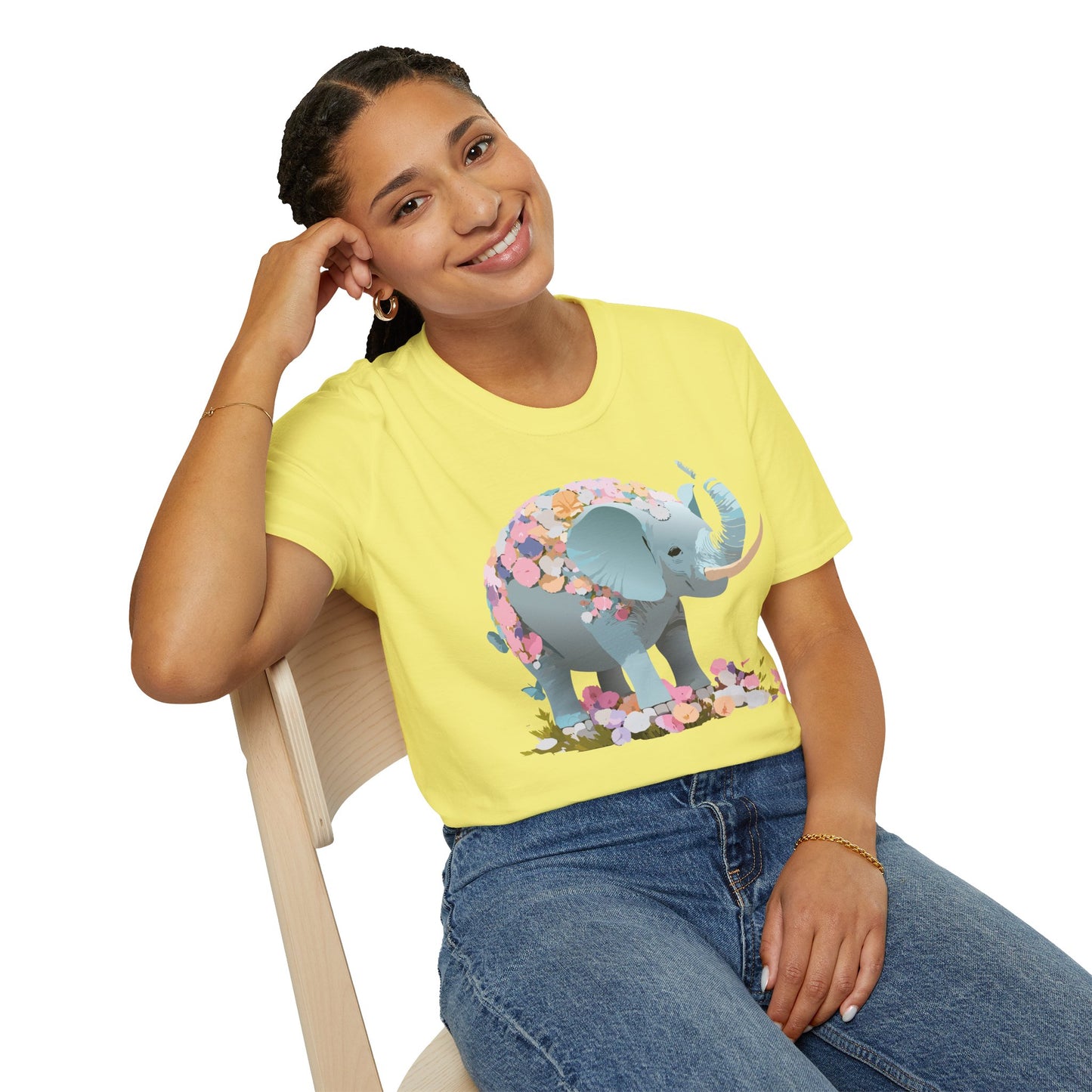 Elephant Shirt, T Shirt with Elephant, Elephant on T Shirt, T Shirt with Animation, Animals Tee Shirt