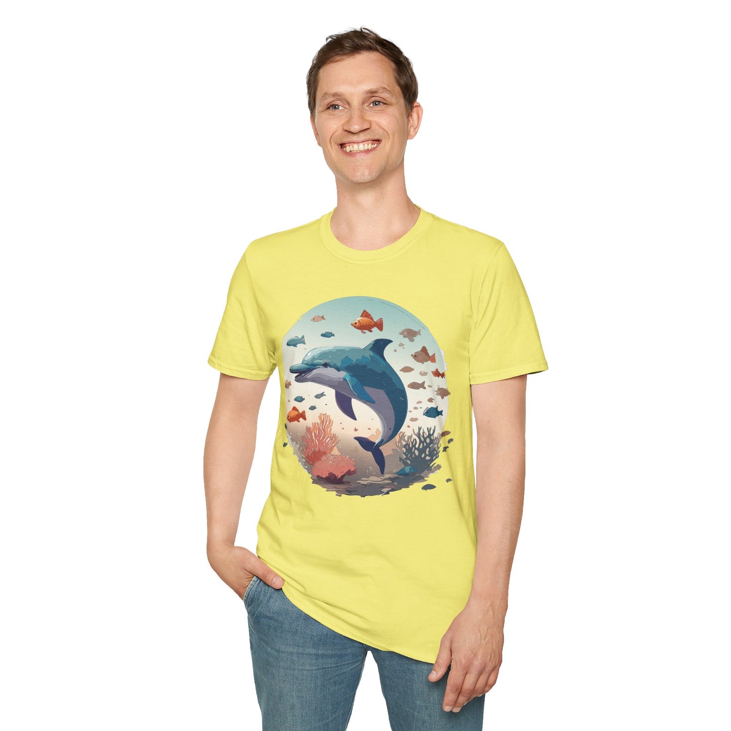 Dolphin Shirts, Shirt with Dolphin, Fish Tee Shirt, Animal Shirt