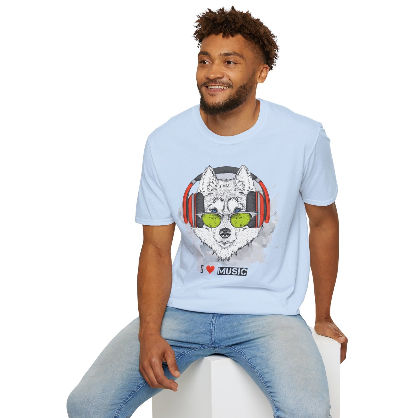 I love Music Animals Shirts, Shirt with Animals, Animals with Headphones Shirt
