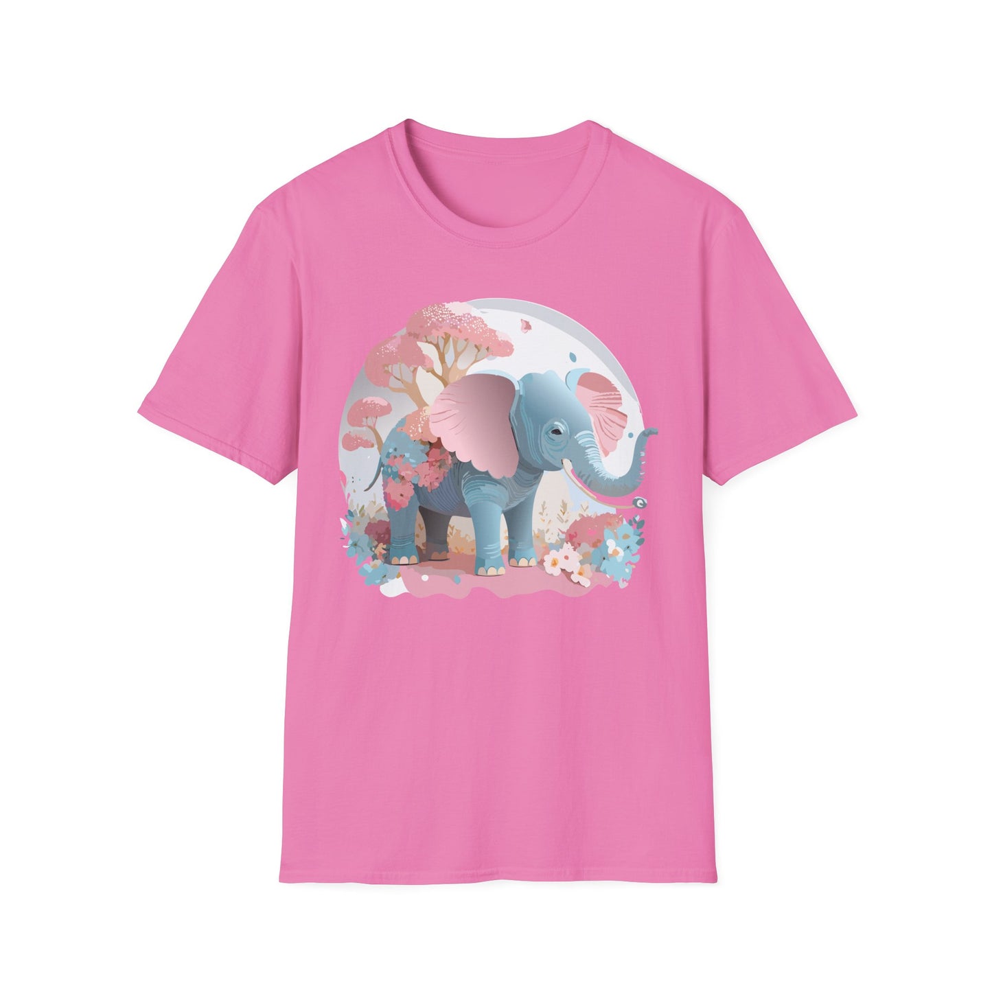 Elephant Shirt, T Shirt with Elephant, Elephant on T Shirt, T Shirt with Animation, Animals Tee Shirt