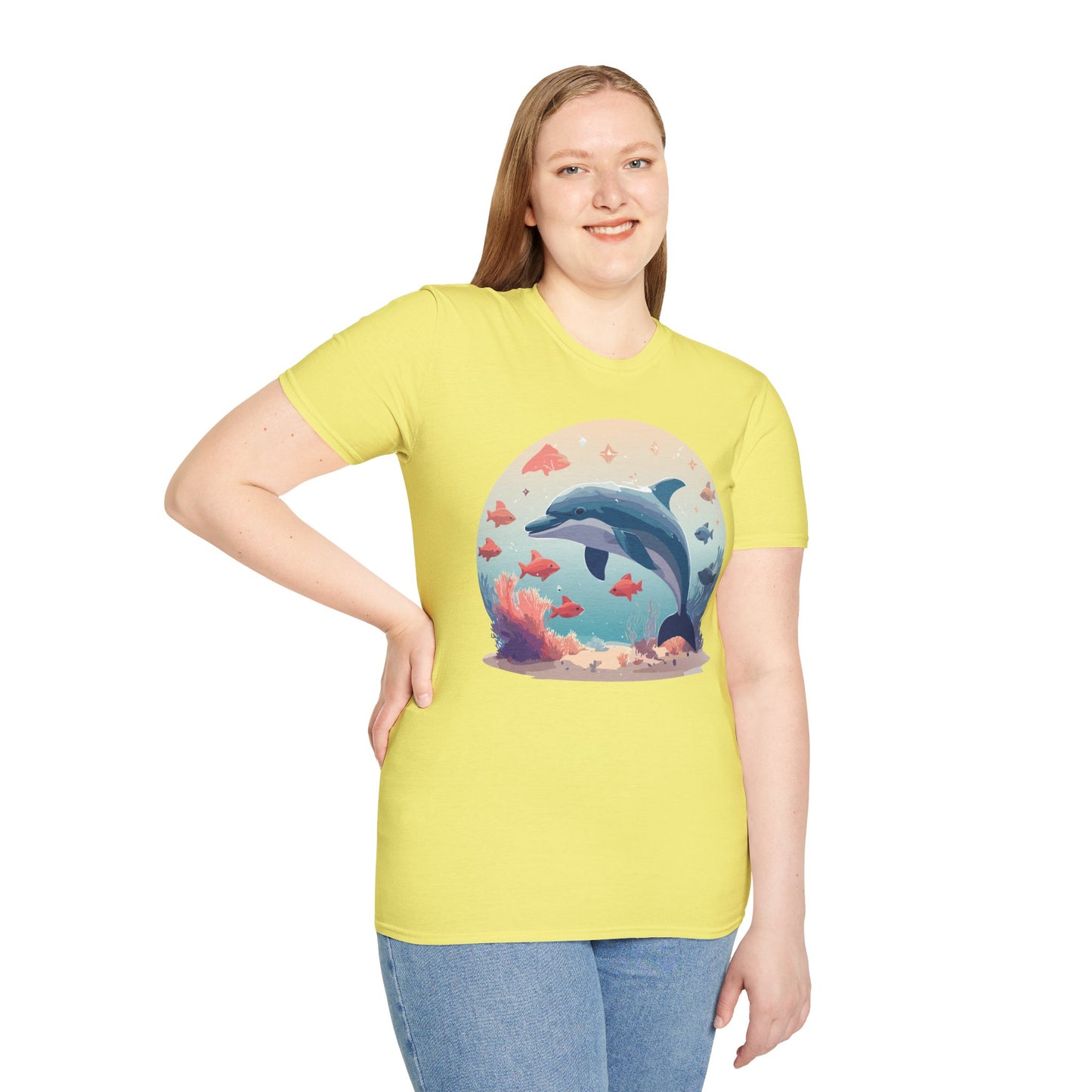Dolphin Shirts, Shirt with Dolphin, Fish Tee Shirt, Animal Shirt