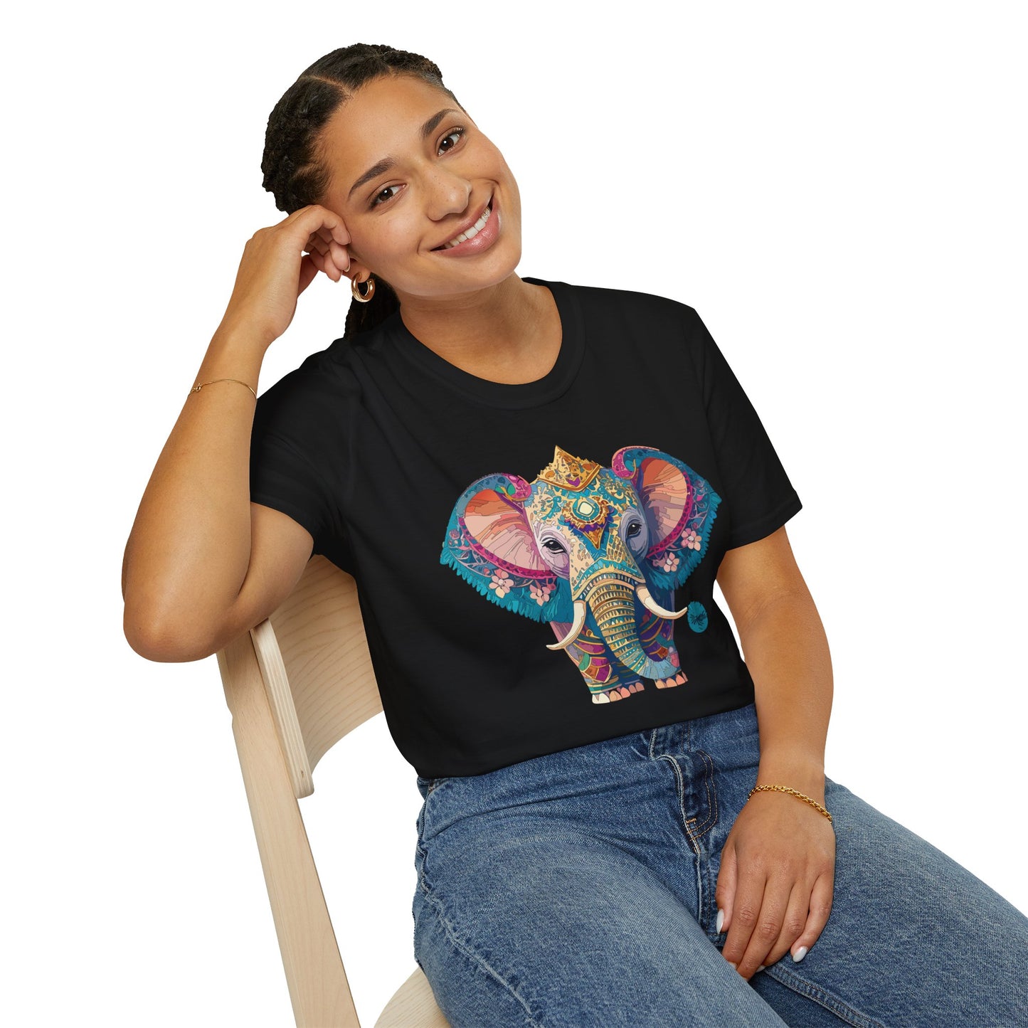 Elephant Shirt, T Shirt with Elephant, Elephant on T Shirt, T Shirt with Animation, Animals Tee Shirt