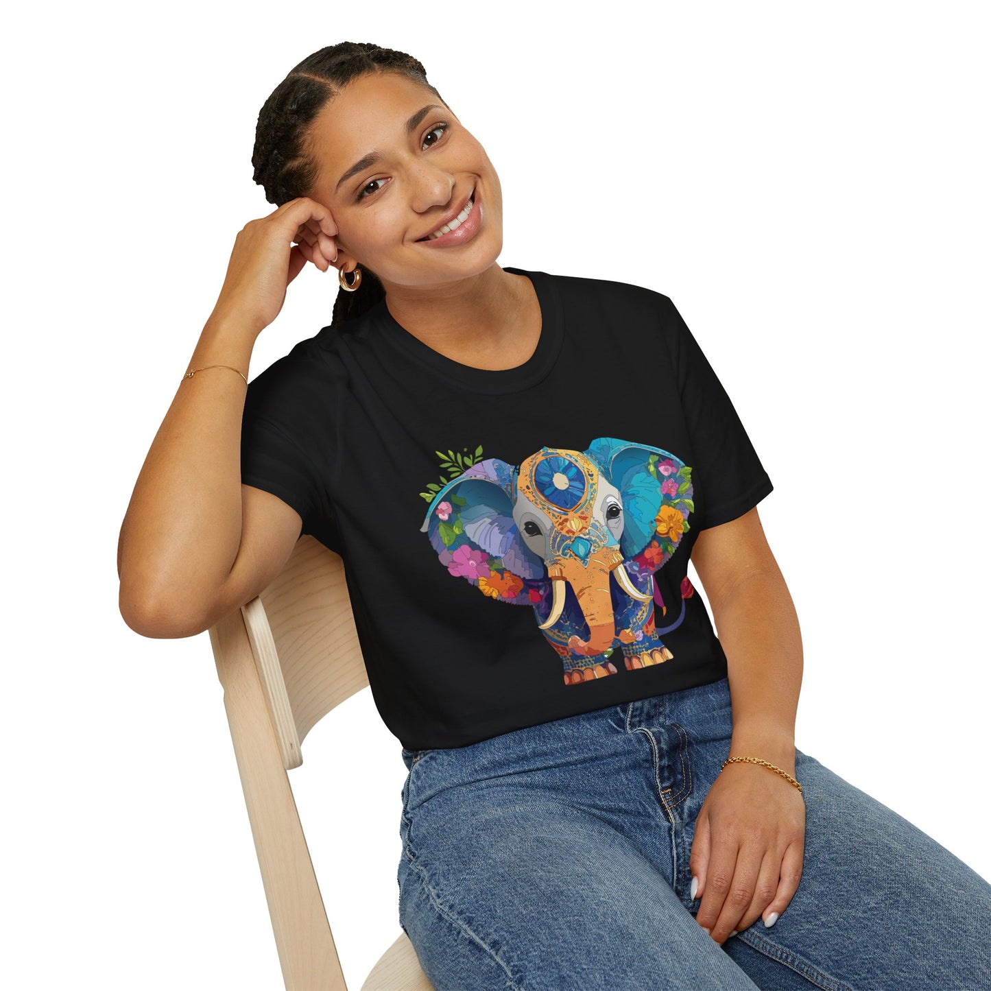 Elephant Shirt, T Shirt with Elephant, Elephant on T Shirt, T Shirt with Animation, Animals Tee Shirt