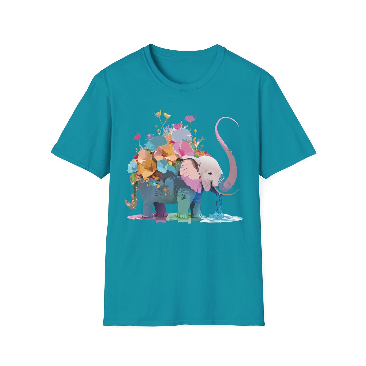 Elephant Shirt, T Shirt with Elephant, Elephant on T Shirt, T Shirt with Animation, Animals Tee Shirt