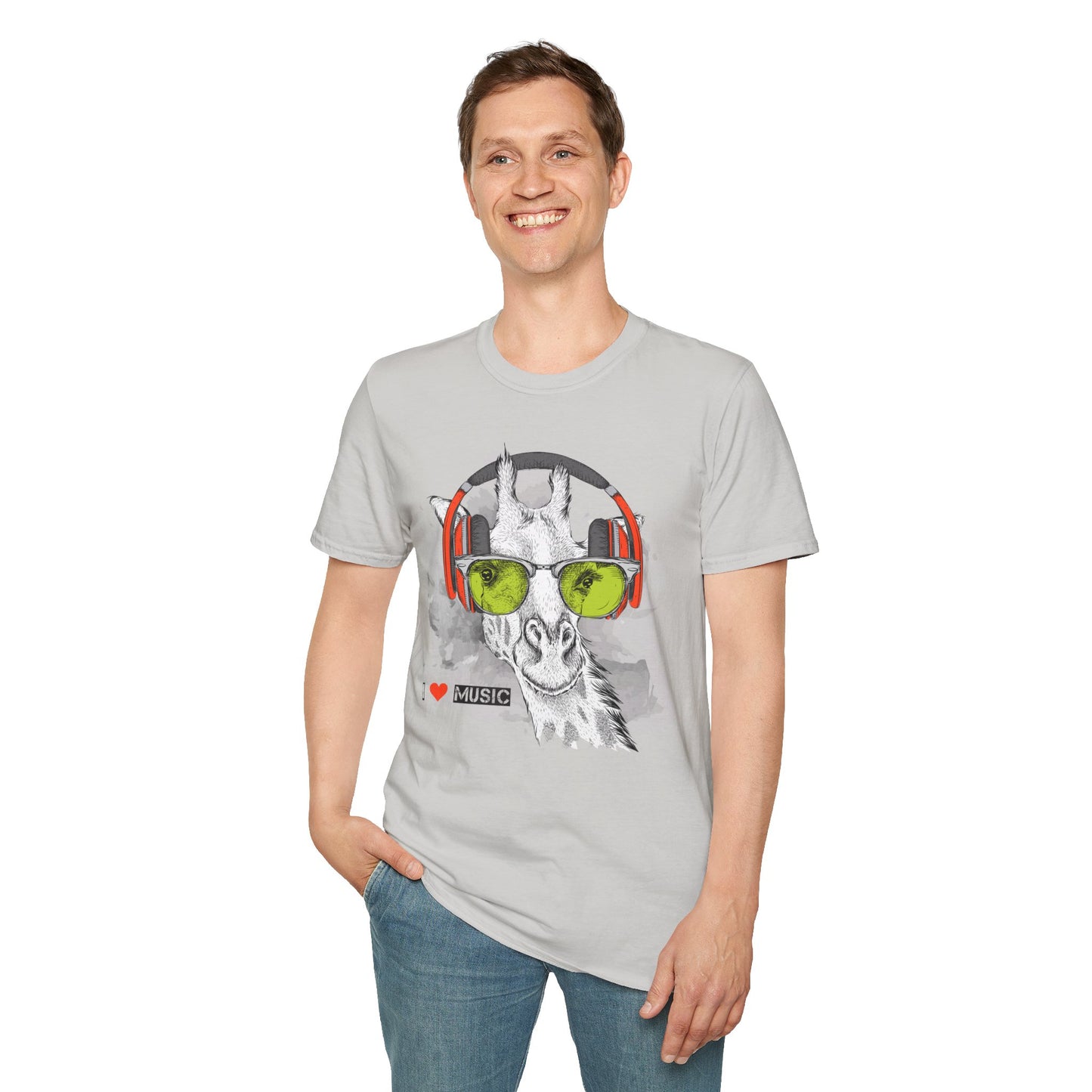 I love Music Animals Shirts, Shirt with Animals, Animals with Headphones Shirt