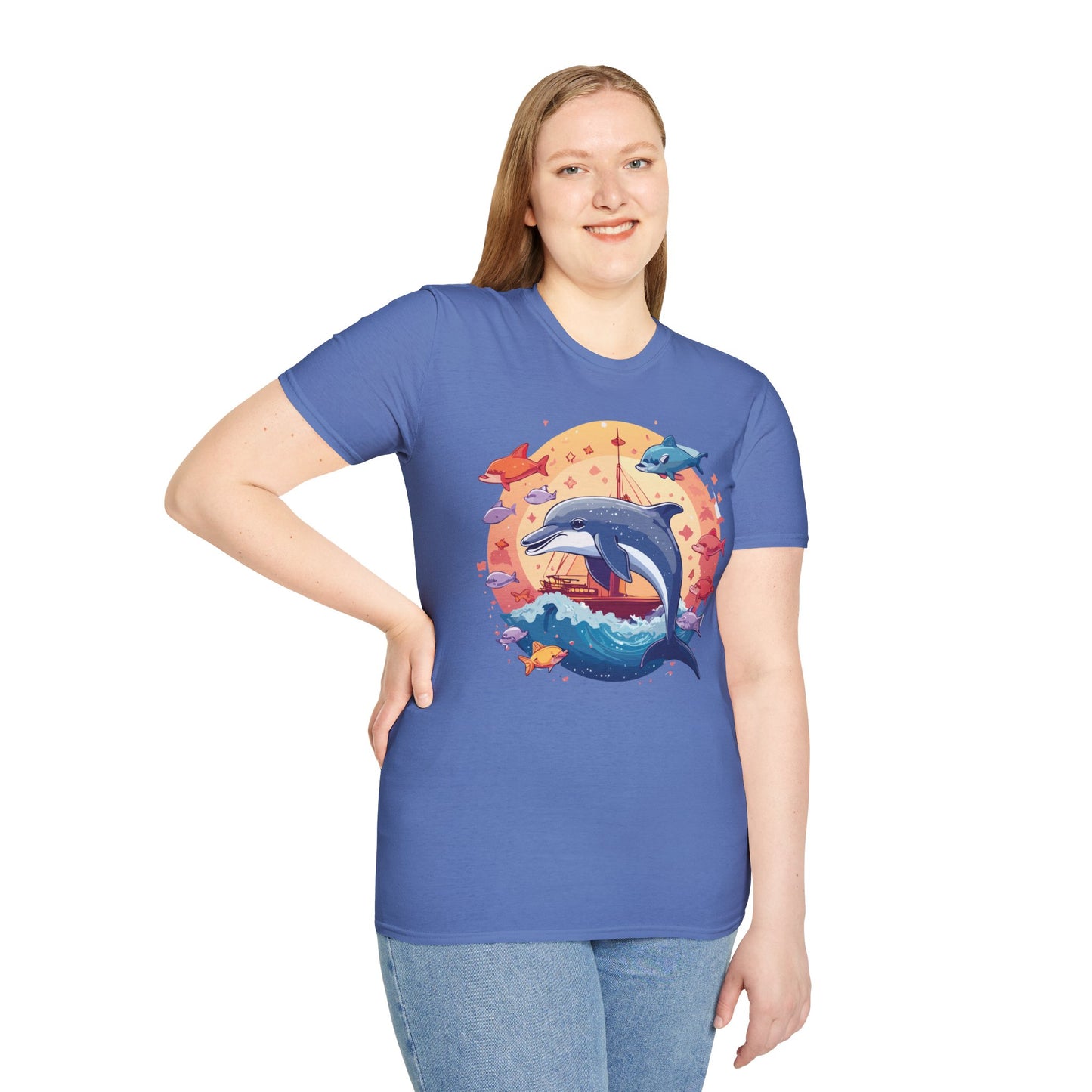 Dolphin Shirts, Shirt with Dolphin, Fish Tee Shirt, Animal Shirt